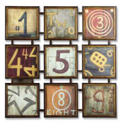 Lucky Numbers Abstract Wall Art