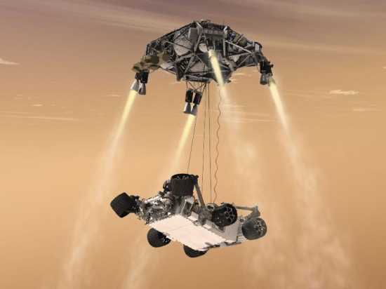 Mars Rover Curiosity Descent