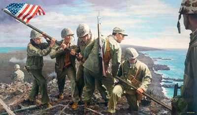 B Iwo Jima The First Flag