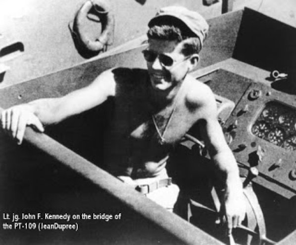 Lt. Jg. John F. Kennedy On The Bridge Of The Pt-109 B