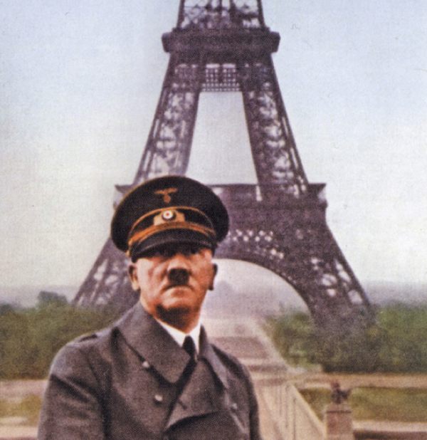 hitler by the eiffel tower