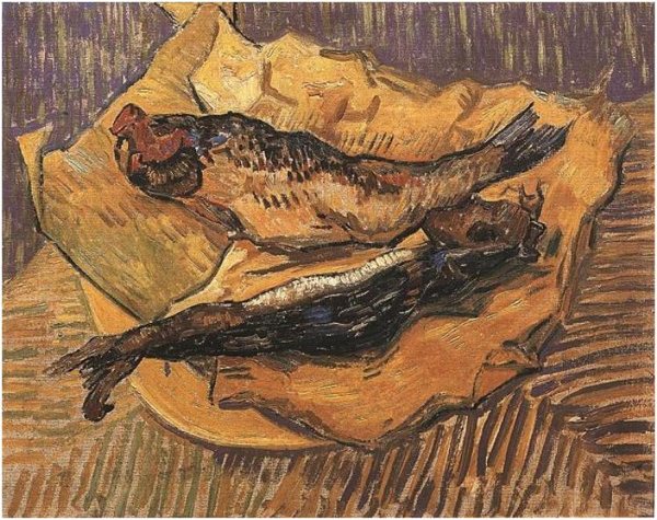 Van Gogh Bloaters-On-A-Piece-Of-Yellow-Paper-1889