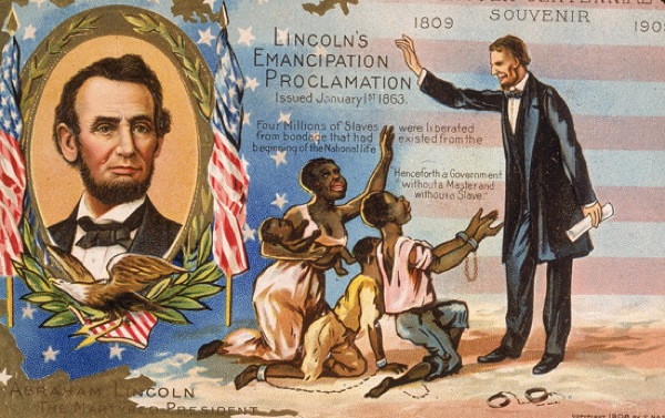 Postage stamp with Abraham Lincoln
