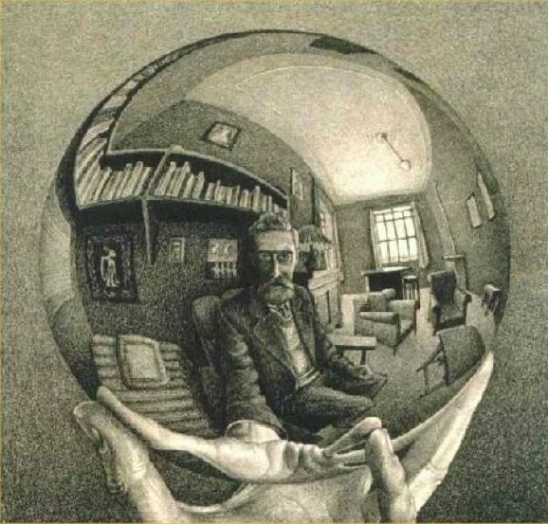 Optical Illusion with globe