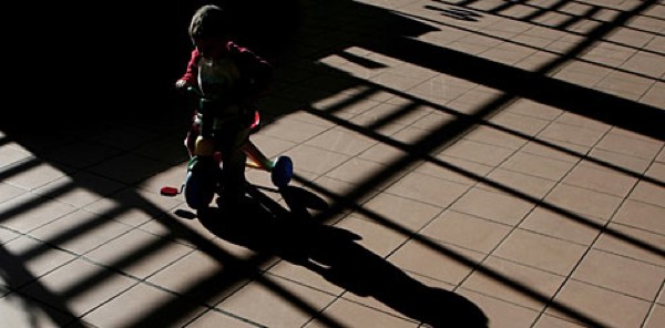 Child Riding Trike at Aranjuez Prison