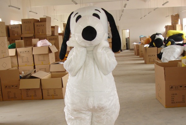 A Man Dressed As Snoopy