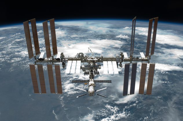 Sts-134 International Space Station After Undocking