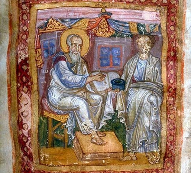 8_Apostle_John_and_Marcion_of_Sinope,_from_JPM_LIbrary_MS_748,_11th_c