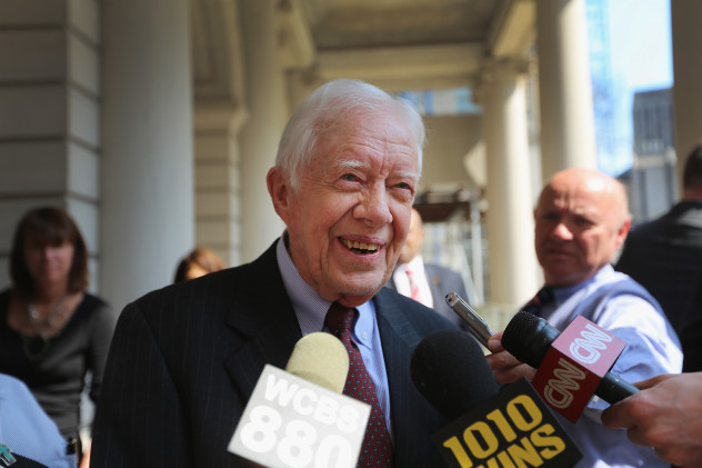 Jimmy Carter Meets With NY Mayor Bloomberg