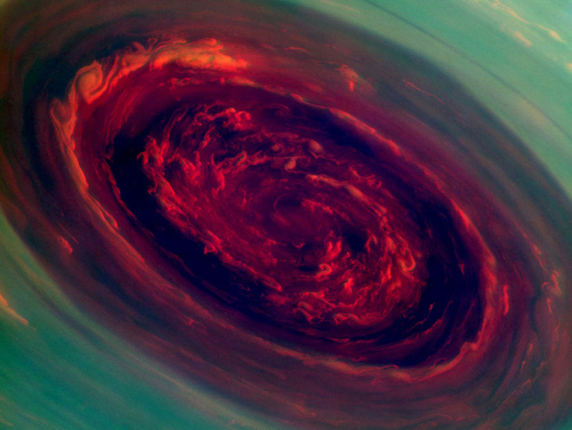 Saturn North Pole Vortex