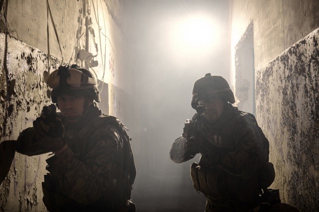 Two U.S. Marines involved in the raid.