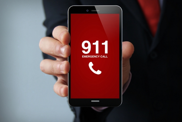 emergency call businessman smartphone