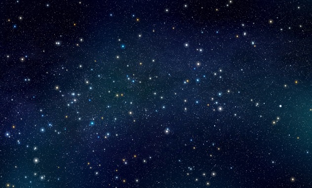 Stars with nebula background