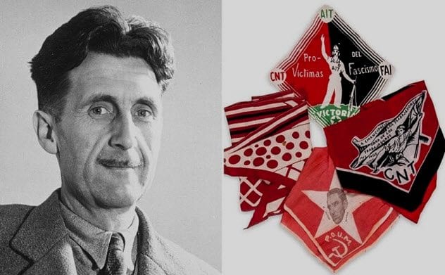 10a-orwell-and-bloodied-scarf-he-wore-when-shot