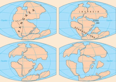 pangaea pangea belum breakup listverse diketahui pengetahuan supercontinents