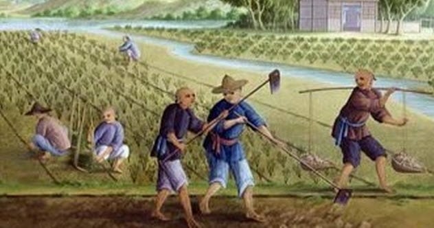 ancient chinese people farming