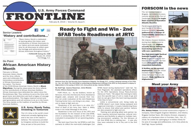 FORSCOM Frontline - Dec. 7, 2018, Article