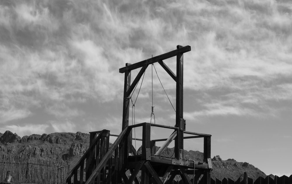 Illustration of a noose hanging from gallows